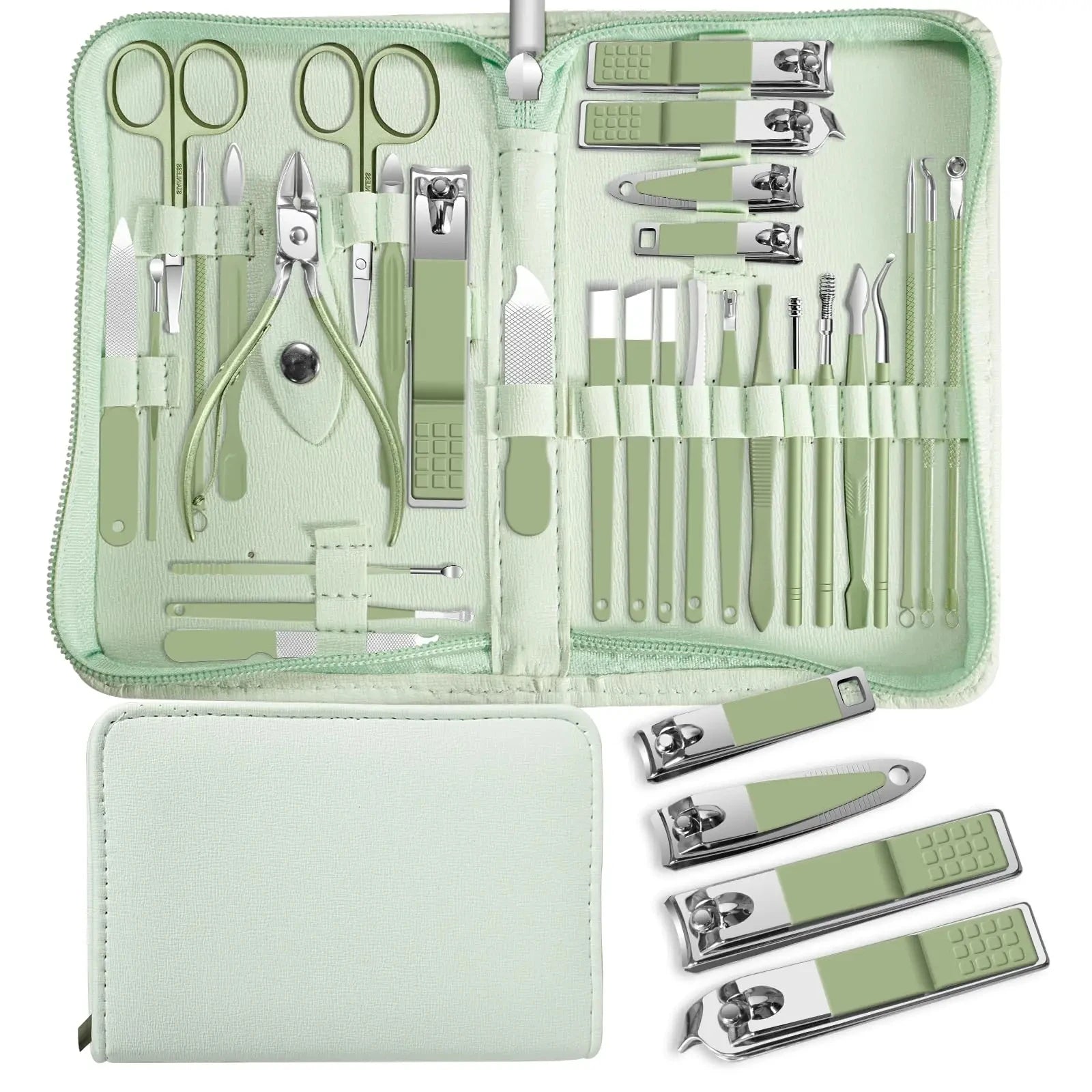 30PCS Nail Clipper Set – High-Quality Steel Manicure & Pedicure Kit with Nail Scissors and Grooming Tools