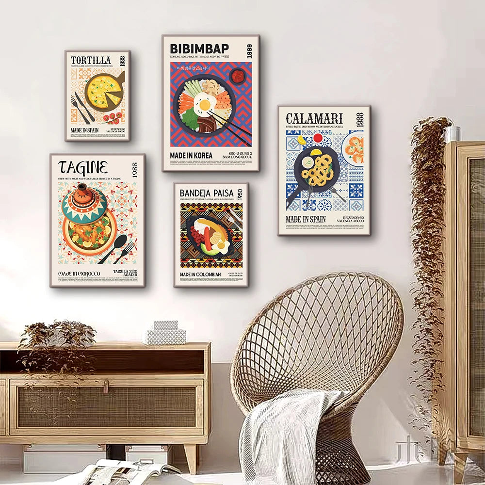 Delicious World Cuisine Canvas Poster &mdash; Pho, Ramen &amp; Tapas Wall Art for Kitchen Decor — view 2 of wall art & prints