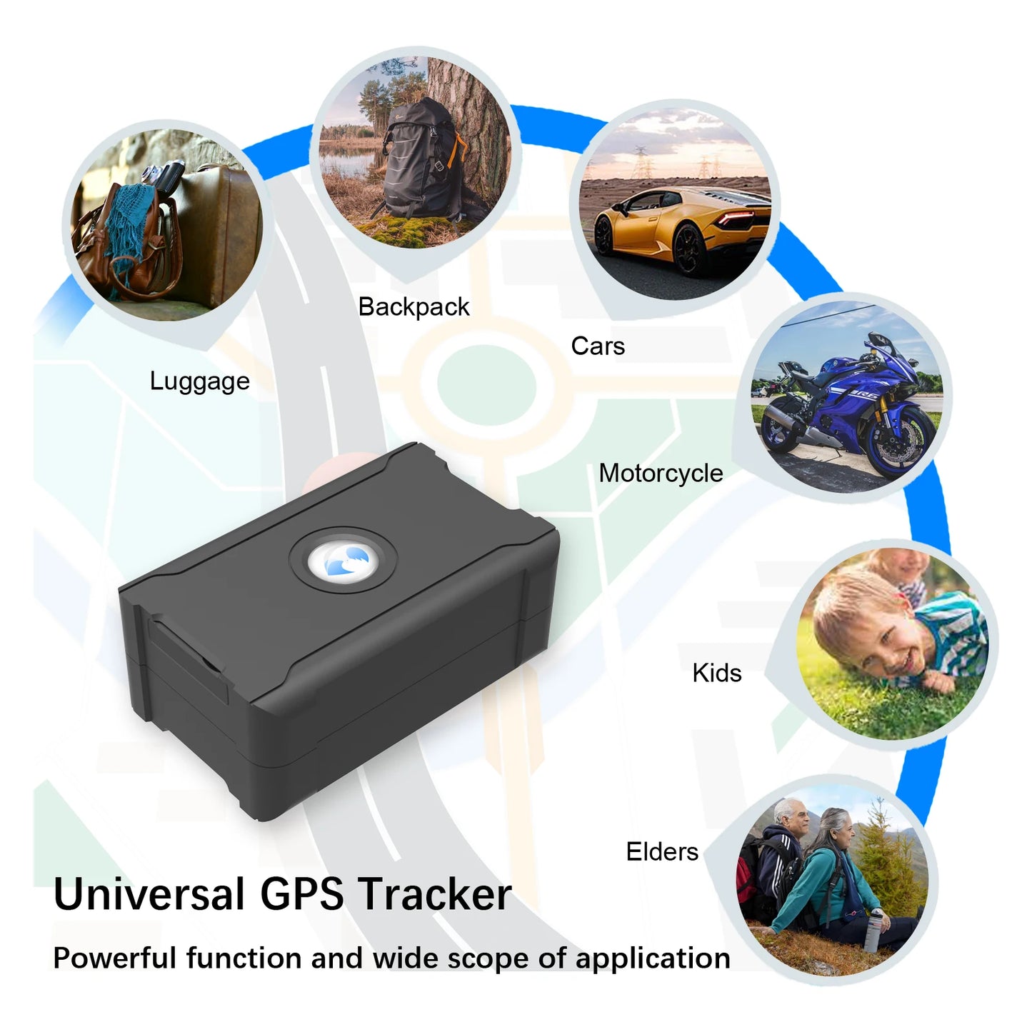 15-Day Battery GPS Tracker – Anti-Theft Vehicle Locator for Car/Truck/Moto/Luggage (Service Fee Required)