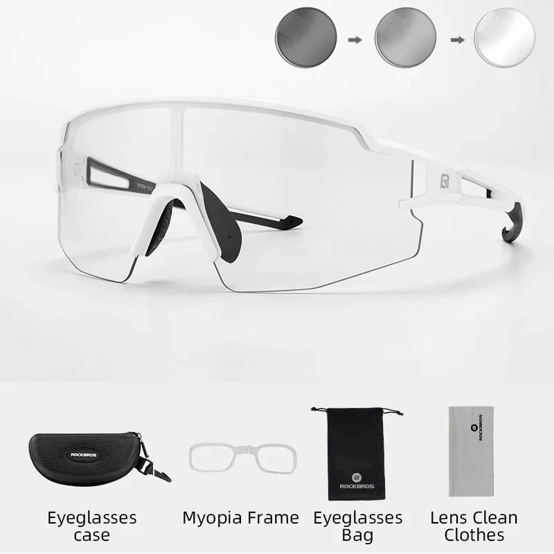 ROCKBROS Cycling Sunglasses Photochromic Polarized UV400 — Smart-Tint Bike MTB Road Goggles — view 11 of sunglasses