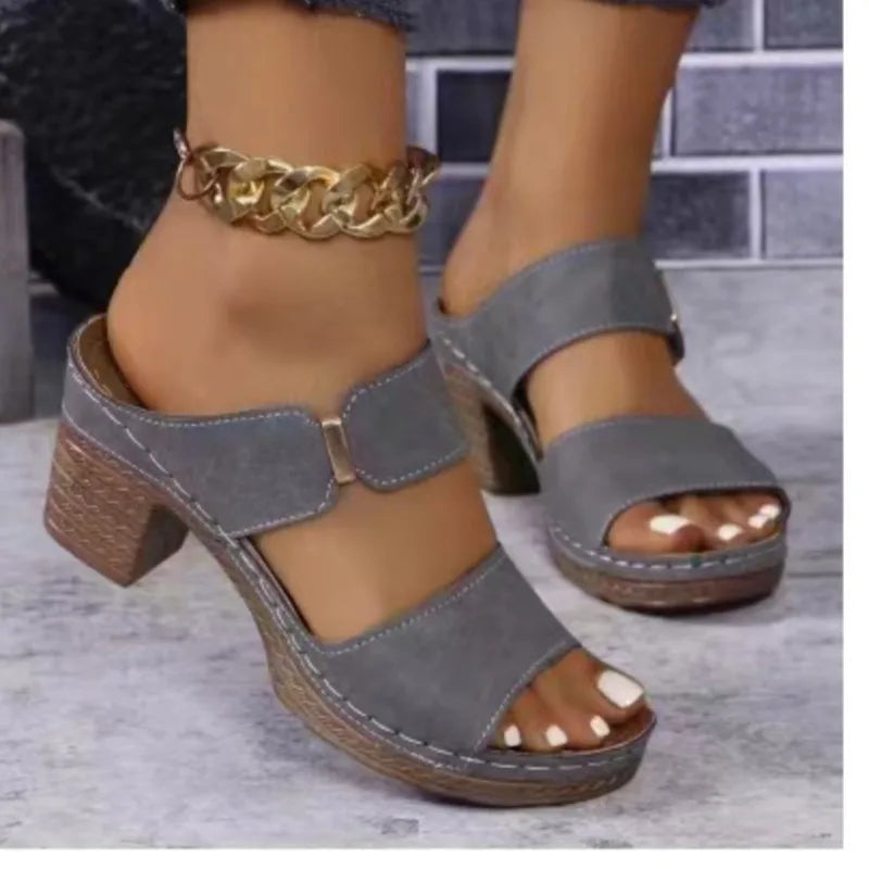 Sandals & Slides — Elegant Wedge Slide Sandals, Breathable Comfort Summer Footwear — view 4 of sandals & slides