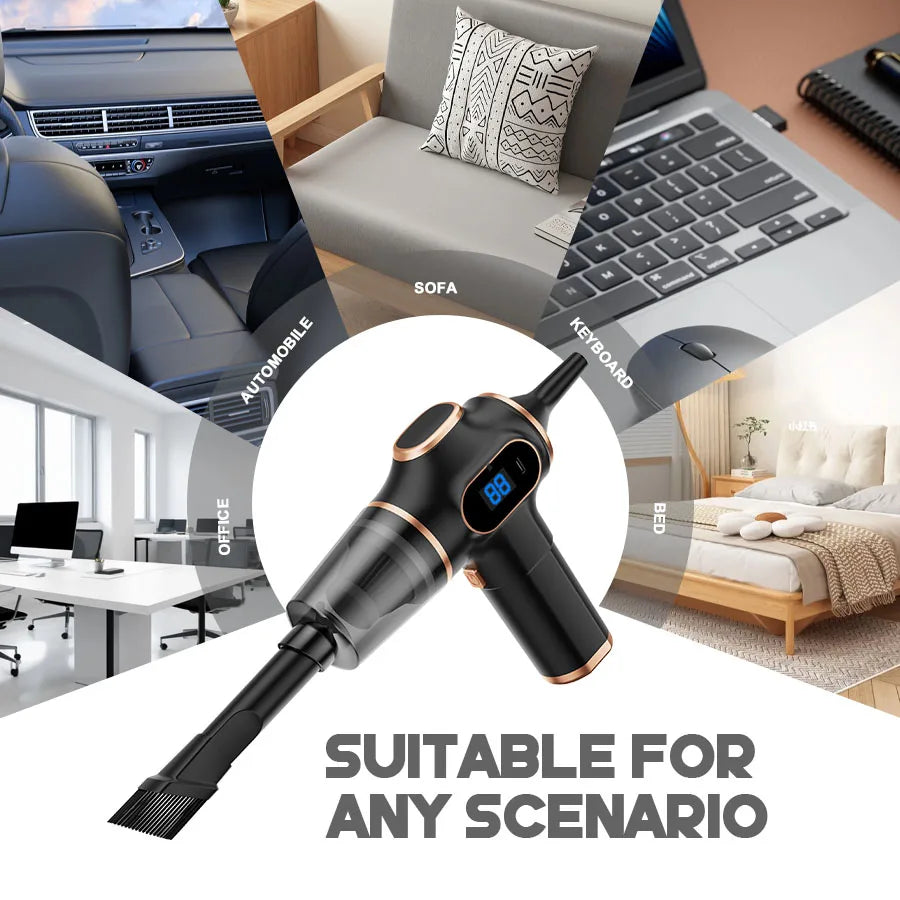 Wireless Mini Vacuum Cleaner (ABS) – High-Power Portable Vacuum for Car, Sofa & Office — view 3 of electronics & gadgets
