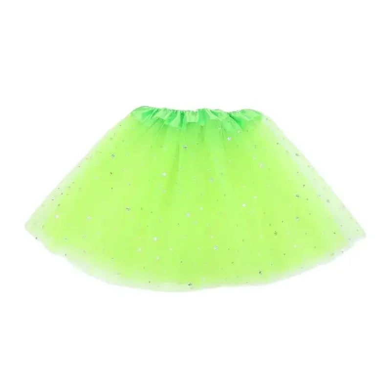 Kids Glitter Tulle Star Tutu Skirt - 3-Layer Sequin Dance Skirt for Girls — view 2 of tutus