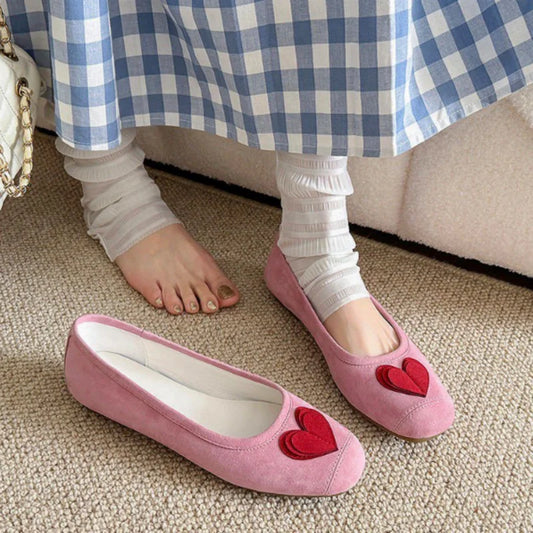 Flats & Ballet — Square-Toe Applique Ballet Flats, Low-Heel Slip-On Dress Flats — view 1 of flats & ballet