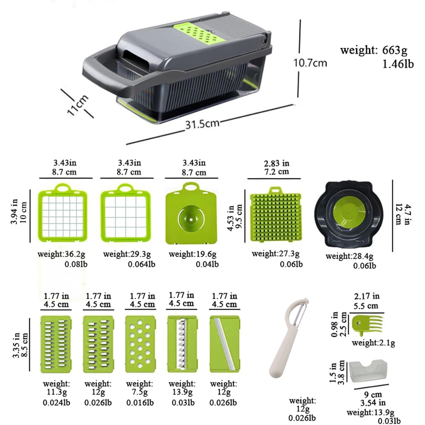 16-in-1 Professional Vegetable Chopper – Multifunction Kitchen Slicer & Food Prep Tool — view 4 of home & kitchen