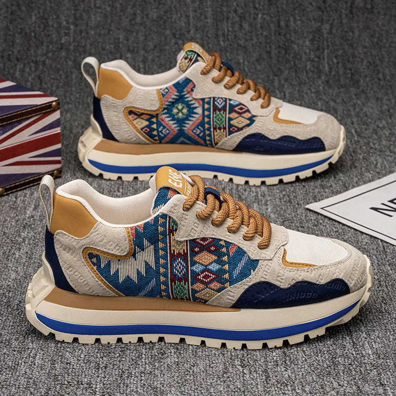 Men's Thick-Soled Sneakers — Trendy Chunky Non-Slip Outdoor Sports Trainers — view 7 of sneakers