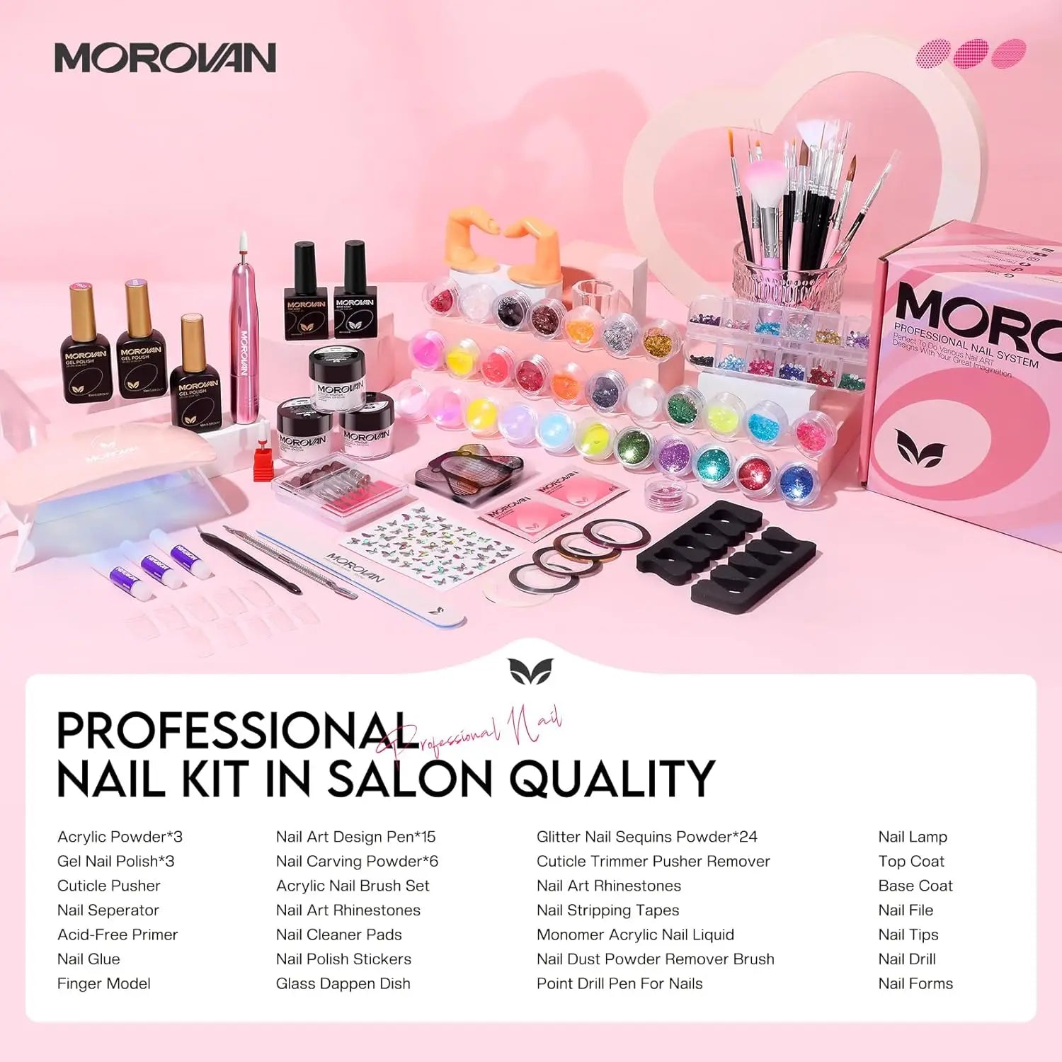 Morovan SparklePro Acrylic Nail Starter Kit — view 2 of beauty & personal care