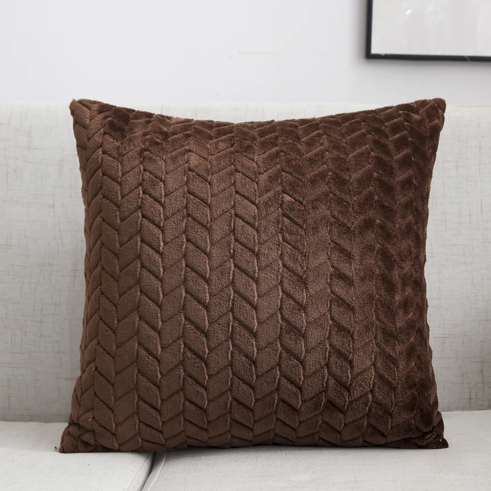 Plush Decorative Pillowcase &mdash; 43&times;43 cm Soft Geometric Throw Pillow Cover for Home &amp; Car — view 13 of cushion covers & pillow cases