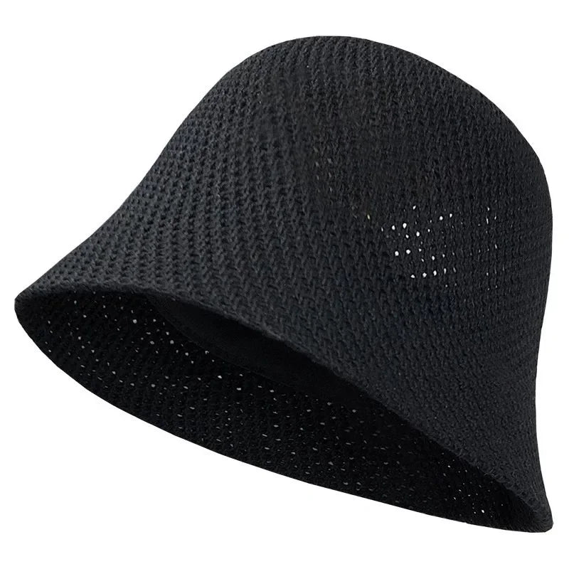 Women's Breathable Bucket Sun Hat, Foldable Panama Beach Cap — view 6 of hats