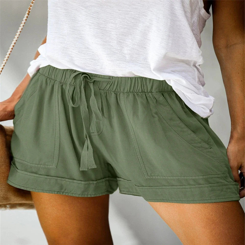 Plus-Size Women’s Sport Shorts — S-5XL Rope-Tie Summer Yoga Leggings Shorts — view 13 of shorts