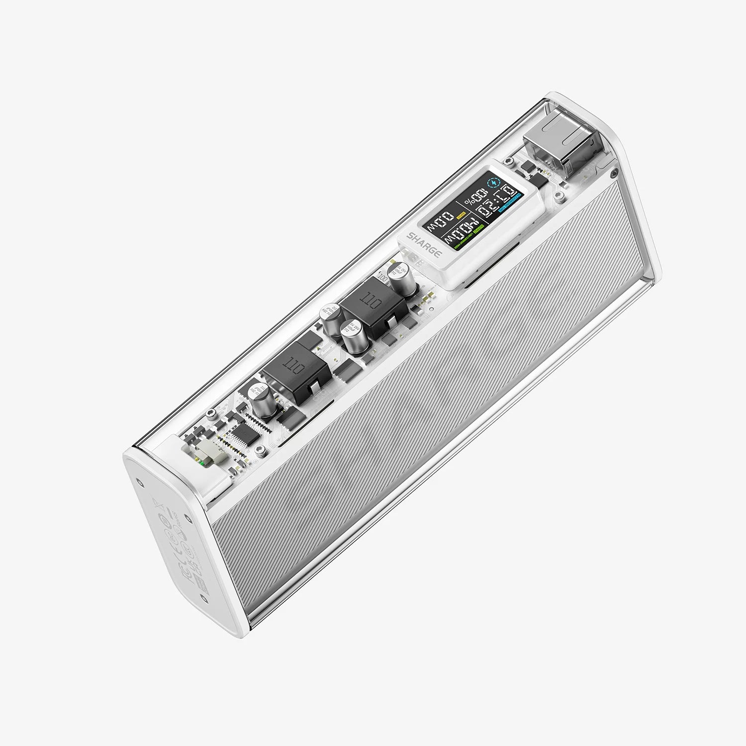 SHARGE 140W 20,000mAh Transparent Laptop Power Bank — Smart Display Cyberpunk — view 8 of power banks