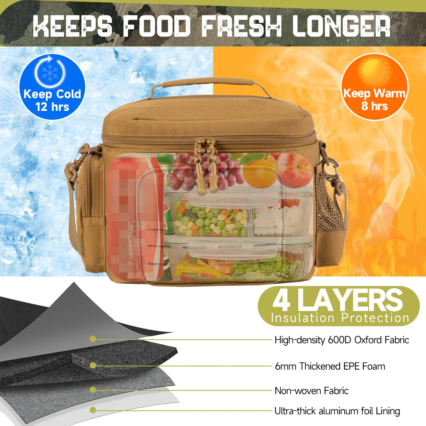 Insulated Lunch Box — Leak-Proof Tactical Cooler Bag for Work & Picnics — view 4 of bags
