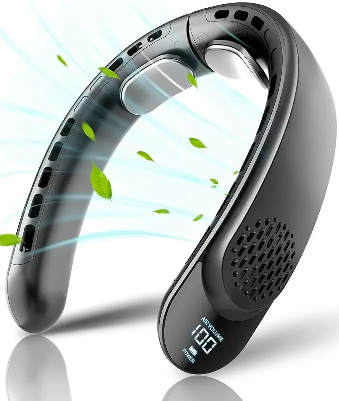 Portable Bladeless Neck Fan, 4000mAh, 3 Speeds, 360 Cooling — view 7 of personal fans