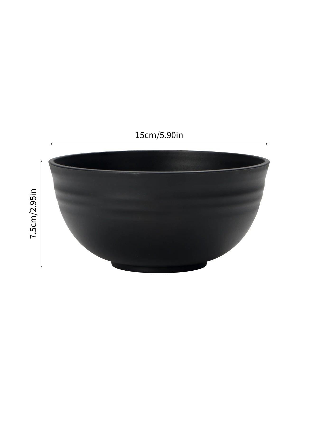 Black Grain Bowl Set &mdash; Reusable Plastic Dinner Bowls for Indoor &amp; Outdoor Use (4/6/8 Pcs) — view 4 of dining & tableware
