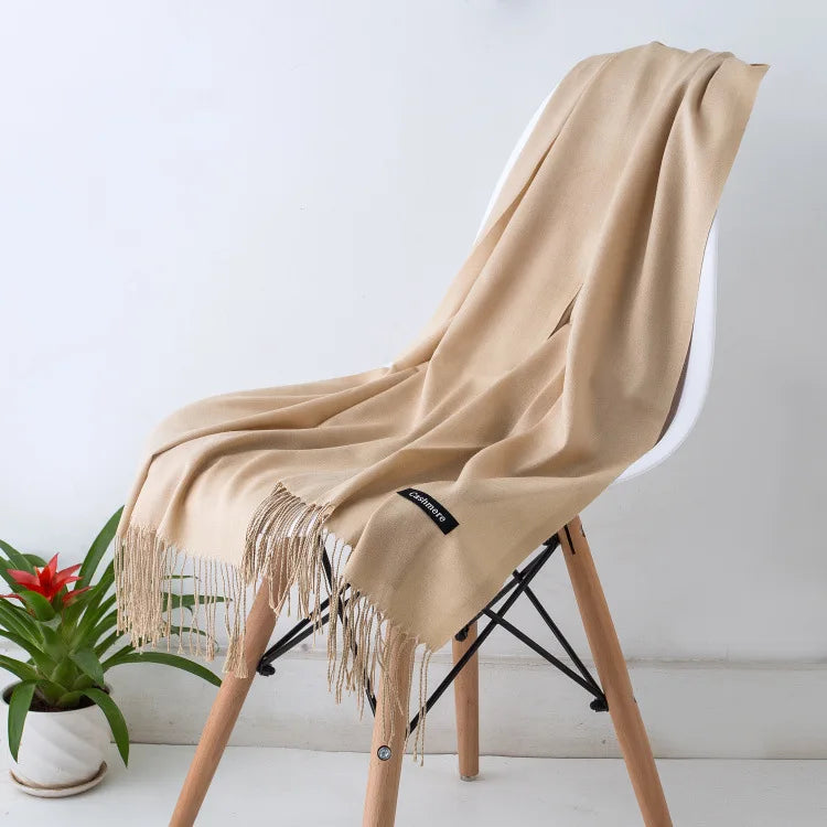 Pashmina Scarf Gray Collection — Soft Cashmere-Feel 24 Shades Travel Office Women's Wrap