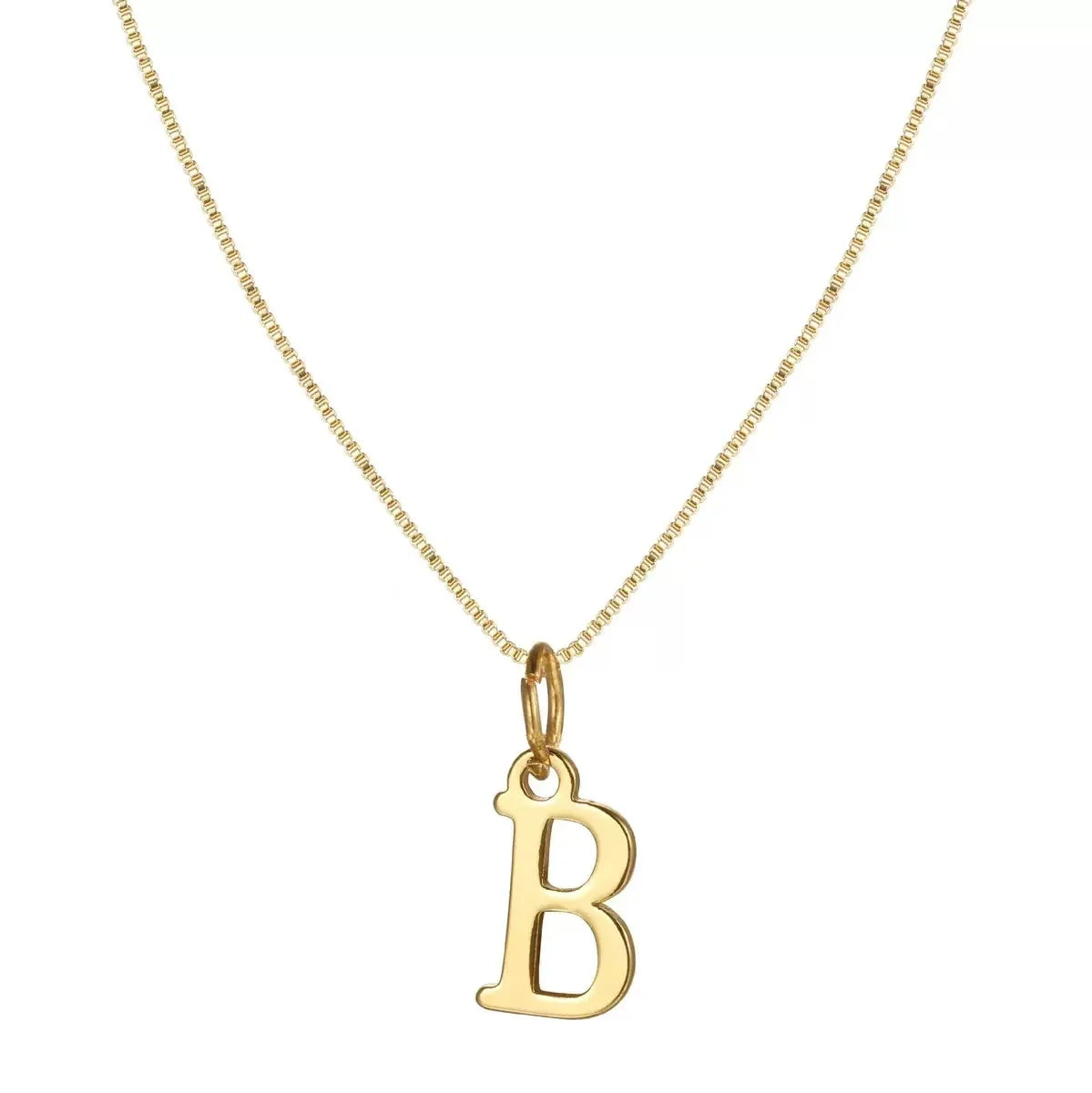 Women's A-Z Initial Letter Necklace — 18K Gold Plated Stainless Steel Jewelry — view 13 of jewelry