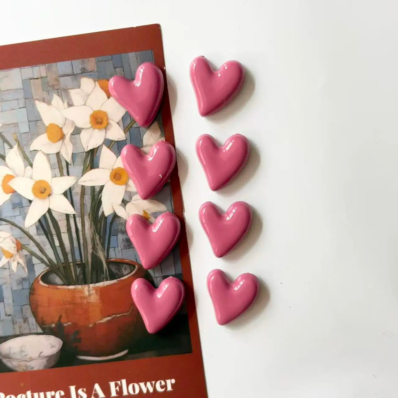 Home Decor Heart-Shaped Fridge Magnets — 6/12 Pcs Cute Decorative Stickers for Kitchen, Home & Office — view 8 of home decor