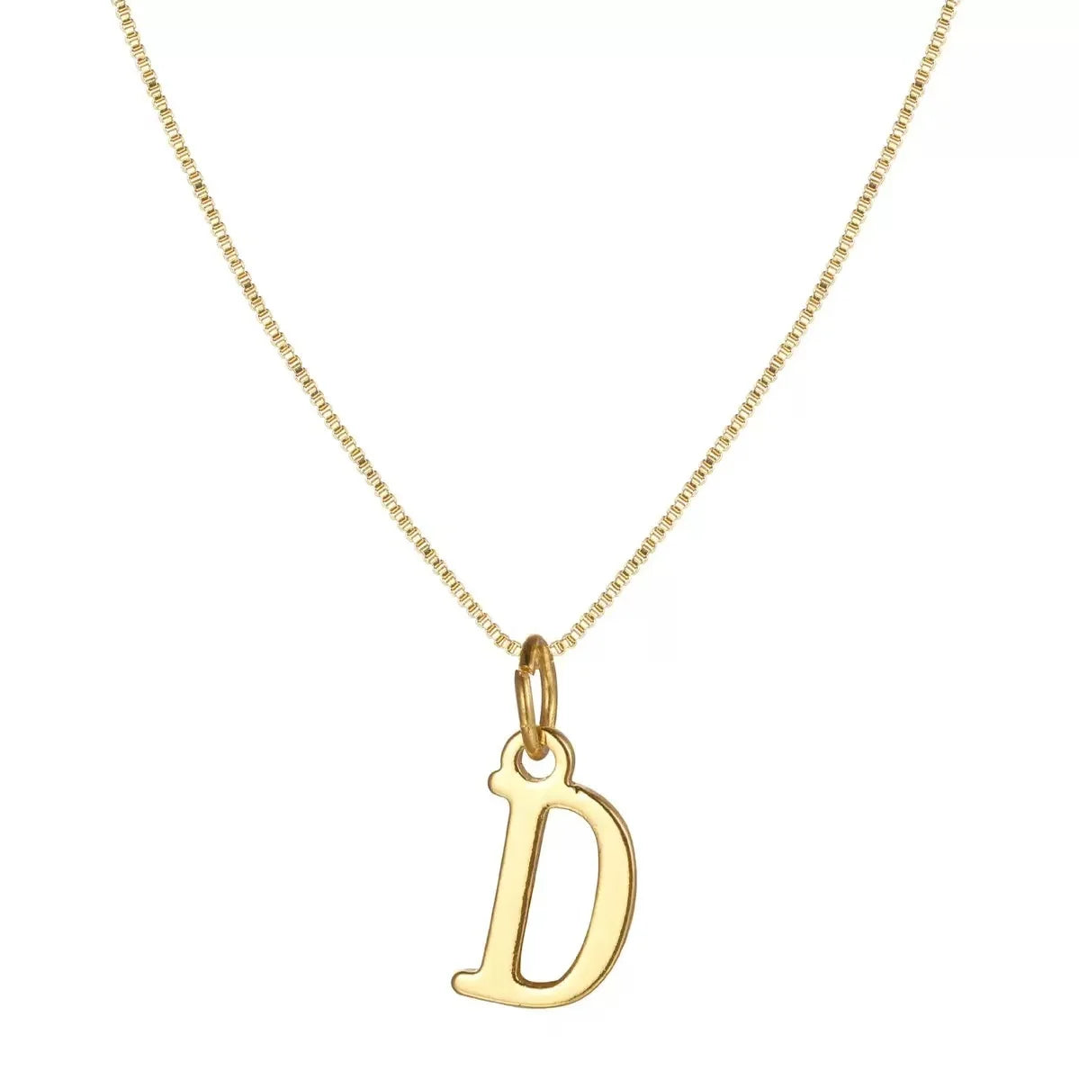 Women's A-Z Initial Letter Necklace — 18K Gold Plated Stainless Steel Jewelry — view 16 of jewelry