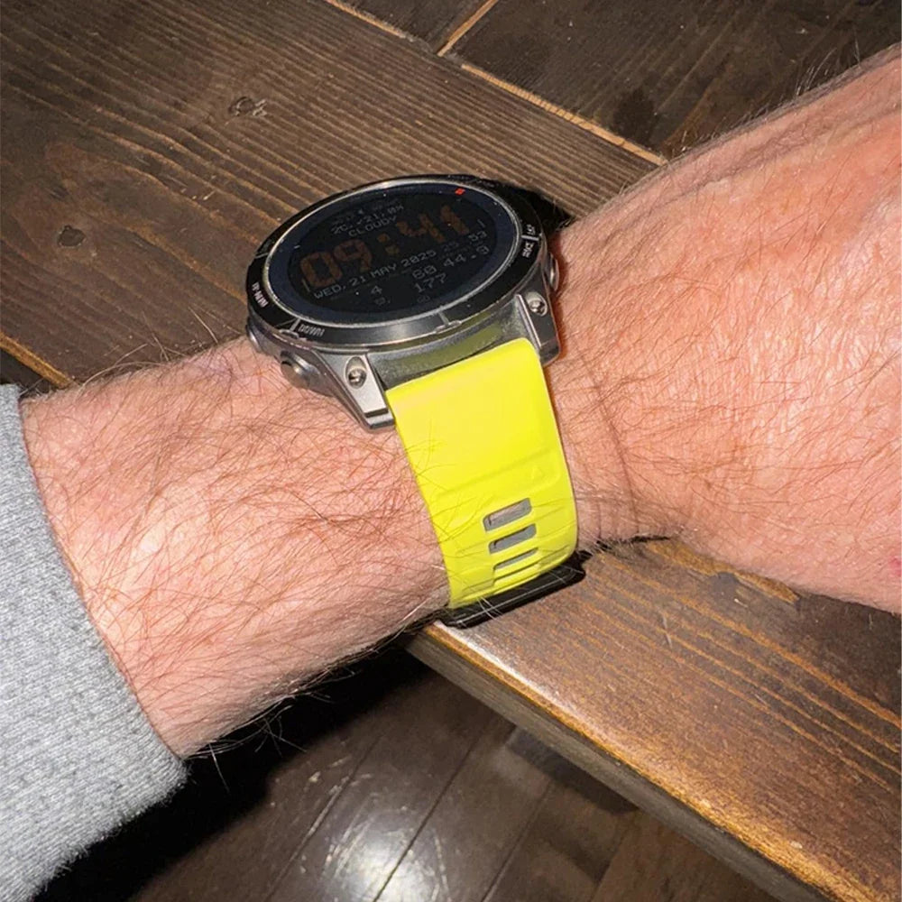 QuickFit Watch Band for Garmin Fenix 8/7/6/5/Epix Pro — 22/26mm Silicone Sport Strap — view 5 of watch straps