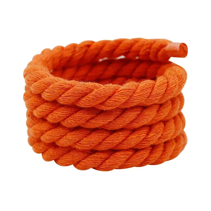 Round Cotton Shoelaces — Thick Colorful Sneaker Laces (1 Pair) — view 8 of shoe accessories