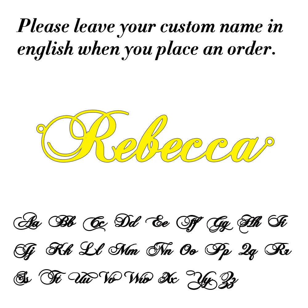 Custom Name Necklace for Women Personalized Cursive Letter Pendant Stainless Steel Jewelry — view 18 of jewelry & watches