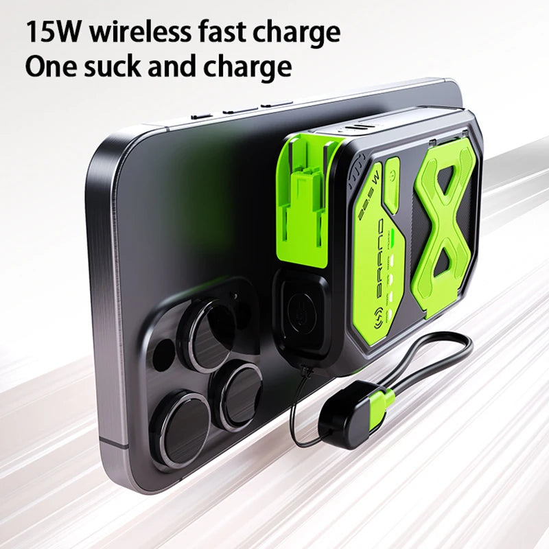 Magnetic 10000mAh 22.5W Wireless Power Bank — Foldable AC Plug All-in-One — view 3 of power banks