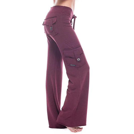 Dropshipping Cargo Pants Women Pants Strong Elastic Wide Leg