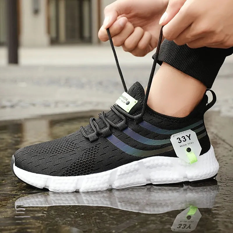 Men's Mesh Sport Sneakers — Breathable Lightweight Outdoor Running Trainers — view 8 of sneakers