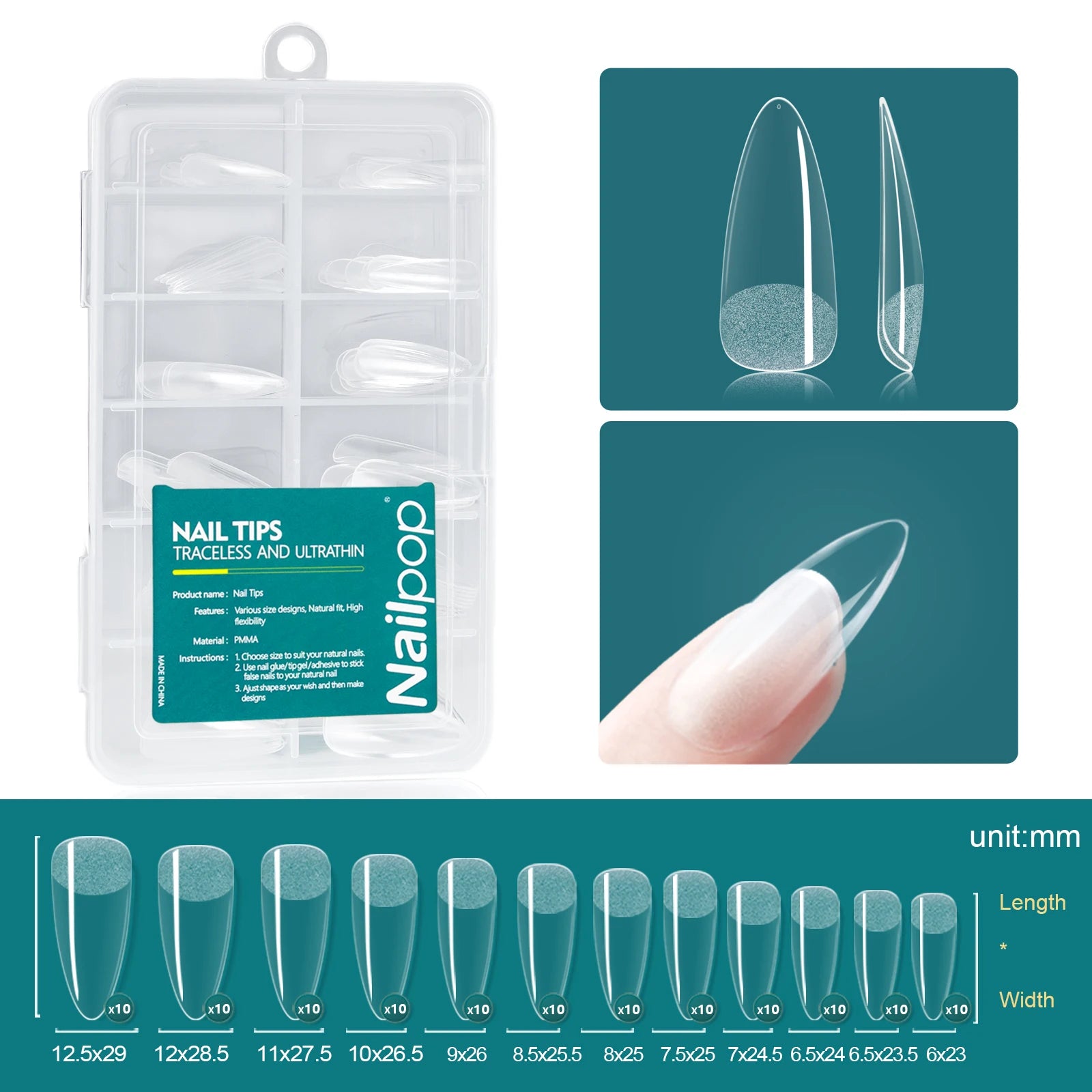 120PCS Soft Gel Nail Tips – Full-Cover Oval & Square DIY Extensions