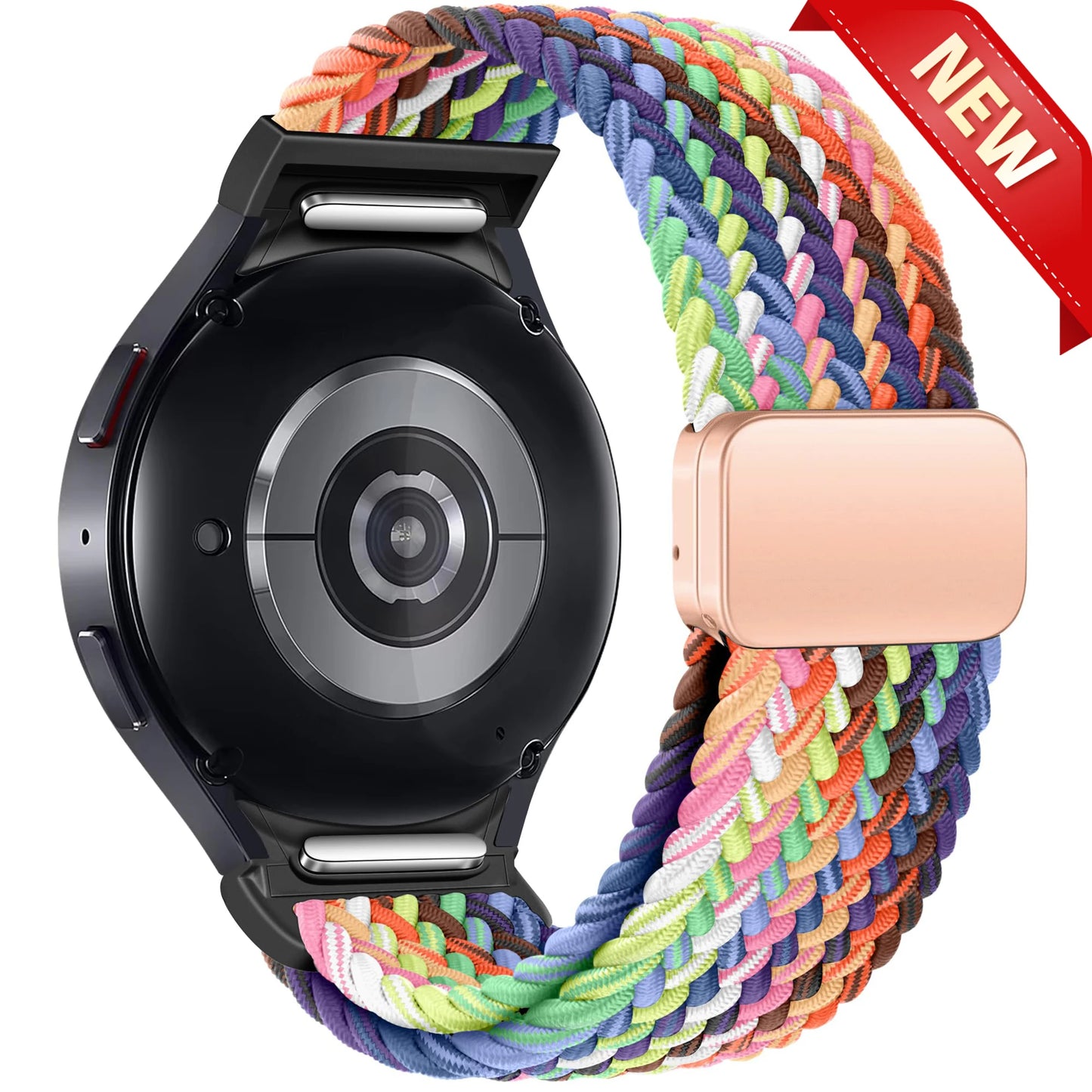 No-Gaps Braided Band for Samsung Galaxy Watch — 40/44/45/46/47mm Nylon Strap