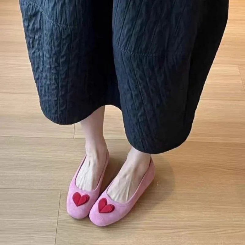 Flats & Ballet — Square-Toe Applique Ballet Flats, Low-Heel Slip-On Dress Flats — view 7 of flats & ballet