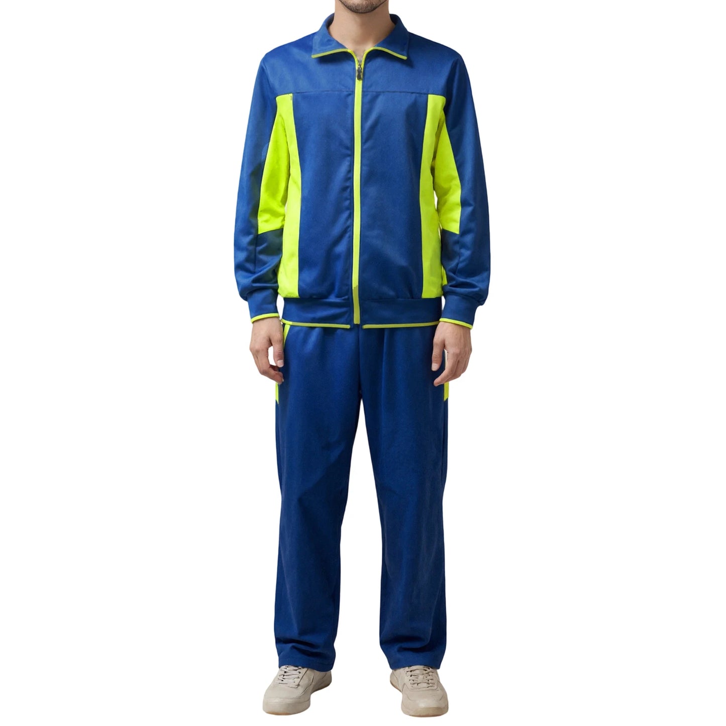 Men&rsquo;s 2-Piece Contrast-Color Tracksuit &mdash; Long-Sleeve Sweatshirt + Pants Training Set — view 6 of tracksuits