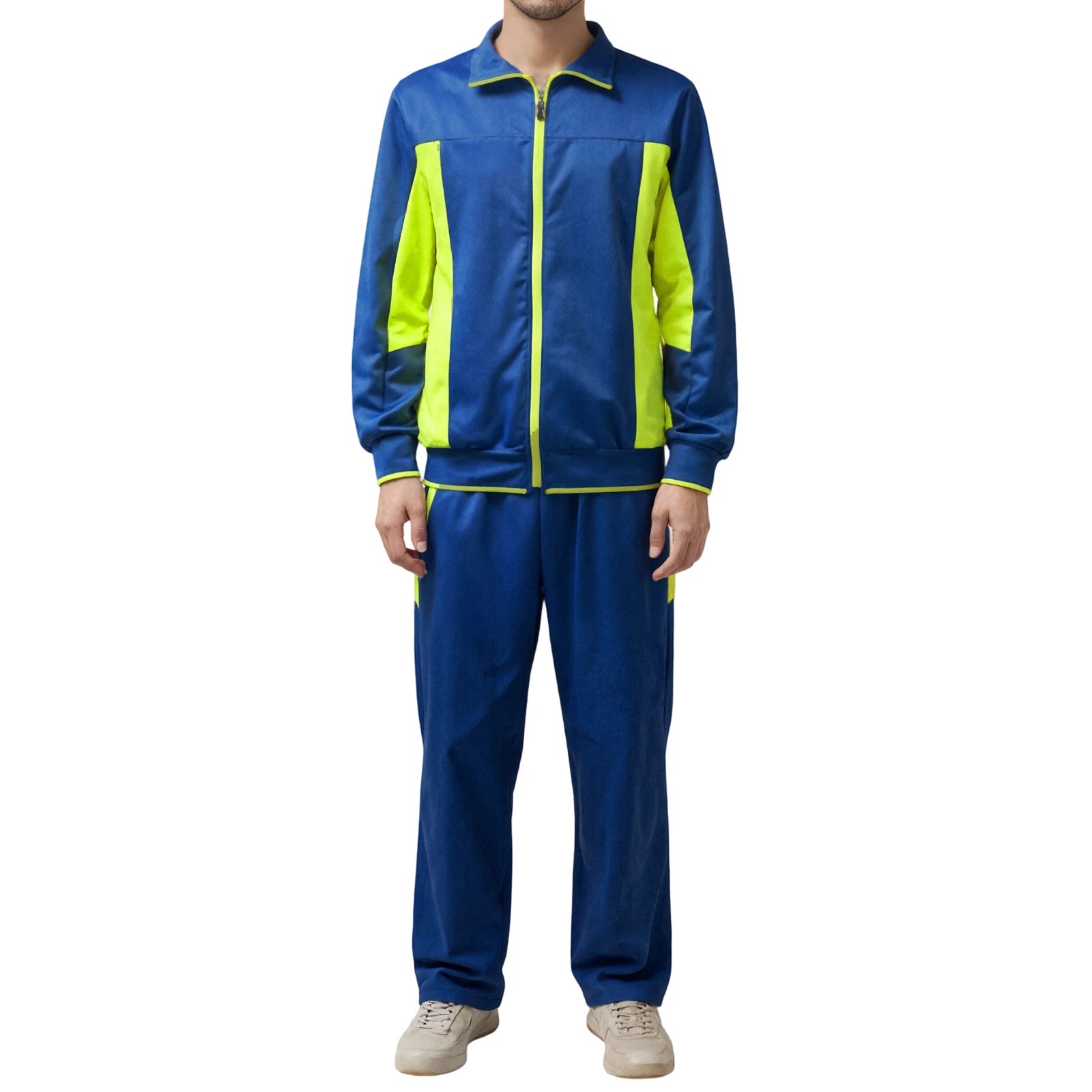 Men&rsquo;s 2-Piece Contrast-Color Tracksuit &mdash; Long-Sleeve Sweatshirt + Pants Training Set — view 6 of tracksuits