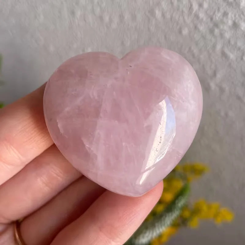 Crystal & Gemstone Rose Quartz Heart — Natural Pink Crystal Stone Decor for Home & Office — view 2 of crystal & gemstone