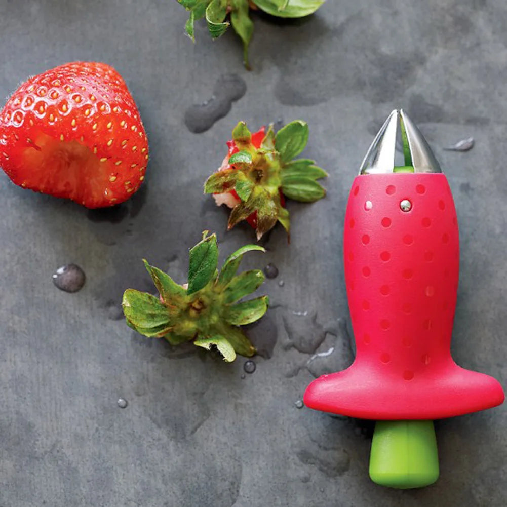 Strawberry & Pineapple Huller — Tomato Stalk Remover & Fruit Leaf Cleaner — view 4 of kitchen gadgets