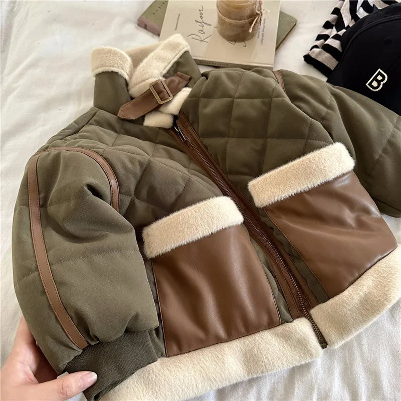 Boys Coat Overcoat Jacket Windbreak Outerwear 2024 Vintage Winter Autumn Cotton High Quality Christmas Gift Children's Clothing