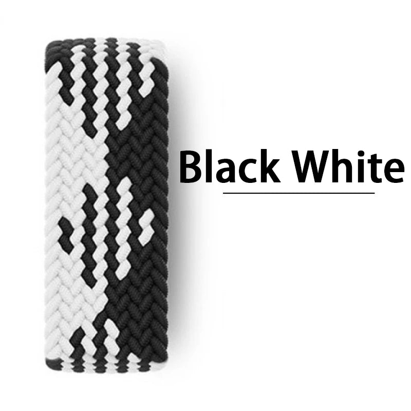 Braided Solo Loop Band for Apple Watch — Stretch Nylon Strap 38/40/41/42/44/45/46/49mm — view 16 of watch straps