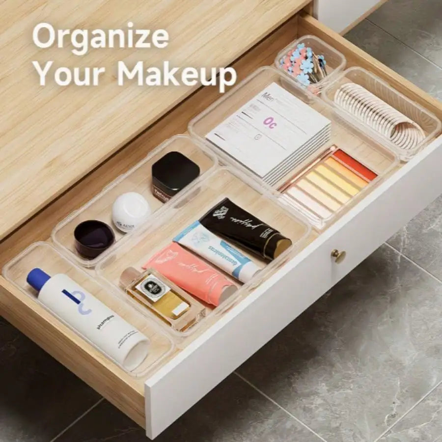 24-Piece Clear Acrylic Drawer & Desk Storage Organizer Set — product photo 8
