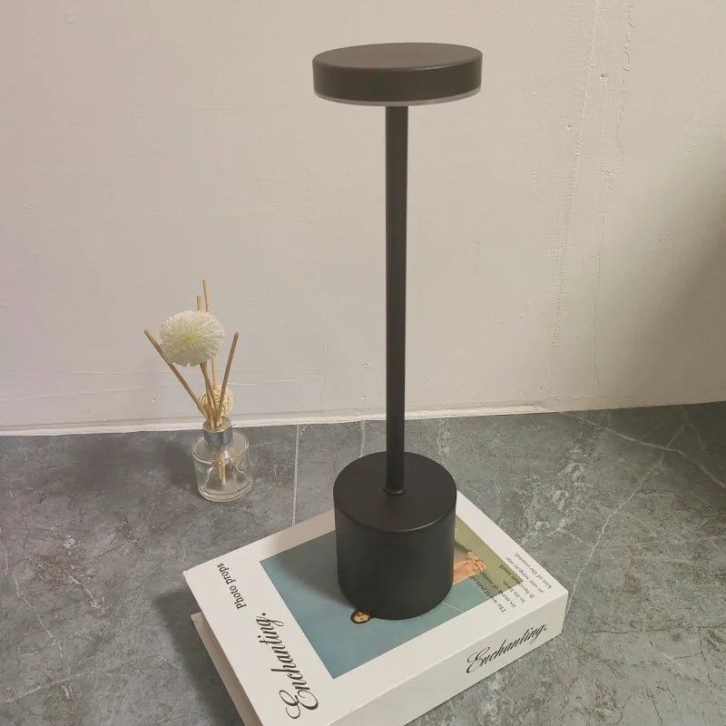 Wireless Rechargeable Table Lamp &mdash; Touch-Switch Metal Retro Desk Light for Bedroom, Bar &amp; Restaurant — view 3 of lighting