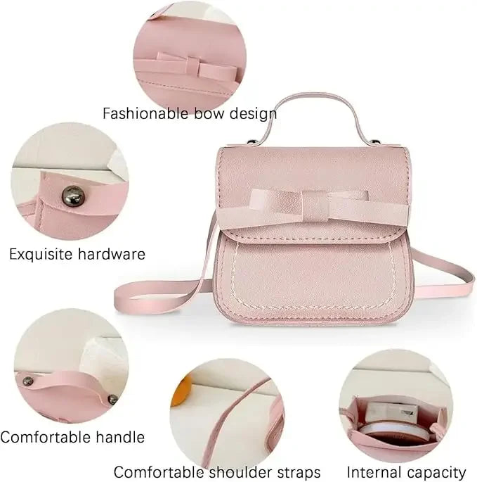 Kids Mini Bowknot Crossbody Bag - Cute Coin Purse Handbag for Little Girls — view 2 of kids handbags