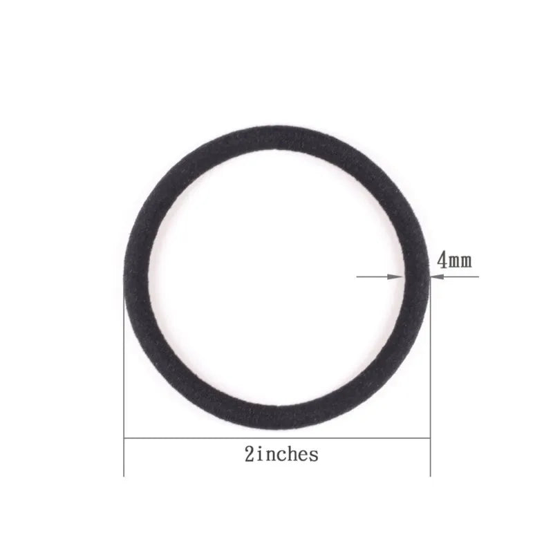 10/30/50pcs 4MM Black Ponytail Holder Elastic Hair Bands Scrunchies For Women Men Girl Lady Hairband Leagues Headband Accessory — view 2 of product