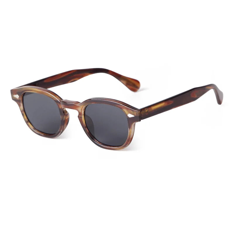 Vintage Round Shell Sunglasses for Women, Retro Rivet, UV400 — view 8 of sunglasses