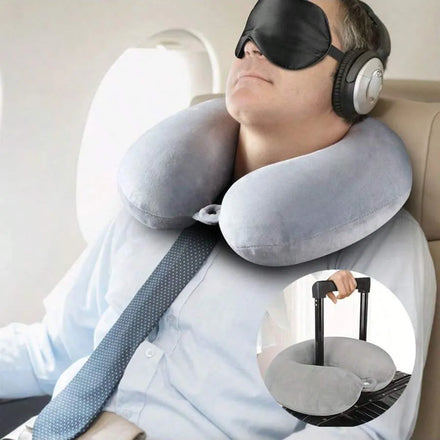 Travel Neck Pillow — Memory-Support Airplane & Car Travel Pillow — view 1 of travel