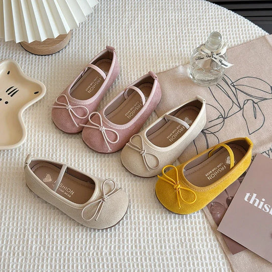 Flats & Ballet — Kids Bowtie Ballet Flats, Non-Slip Soft-Sole Toddler Dress Shoes — view 1 of flats & ballet