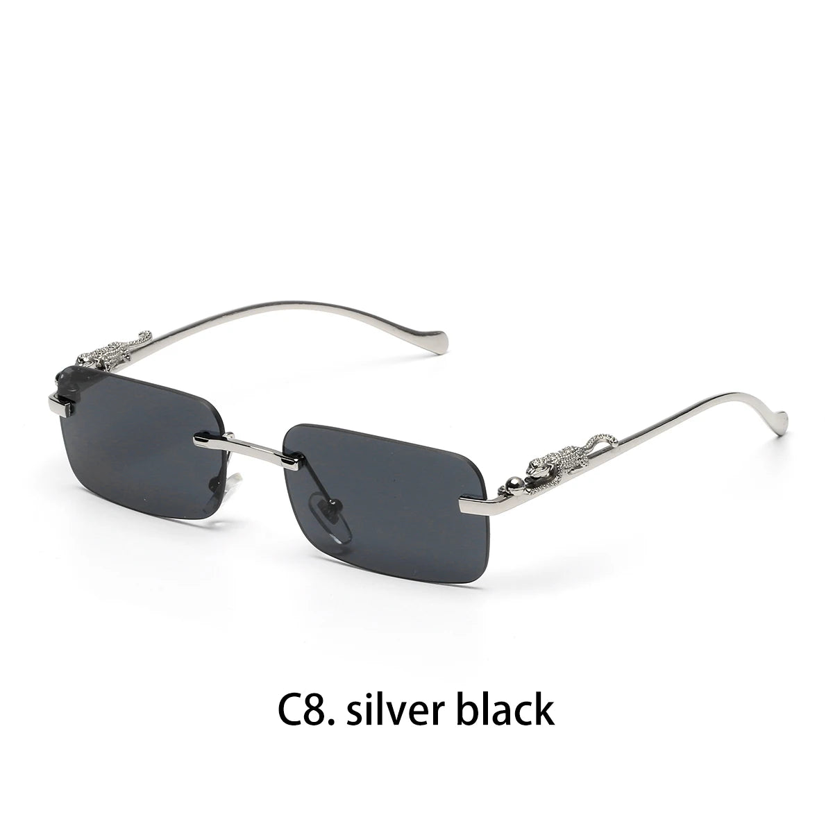 Rimless Sunglasses Ruiao UV400 — Sleek Metal Square Designer Shades Men Women Influencer — view 15 of sunglasses