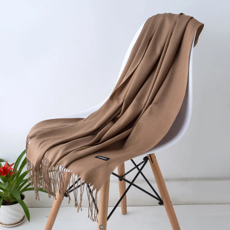 Pashmina Scarf Gray Collection — Soft Cashmere-Feel 24 Shades Travel Office Women's Wrap