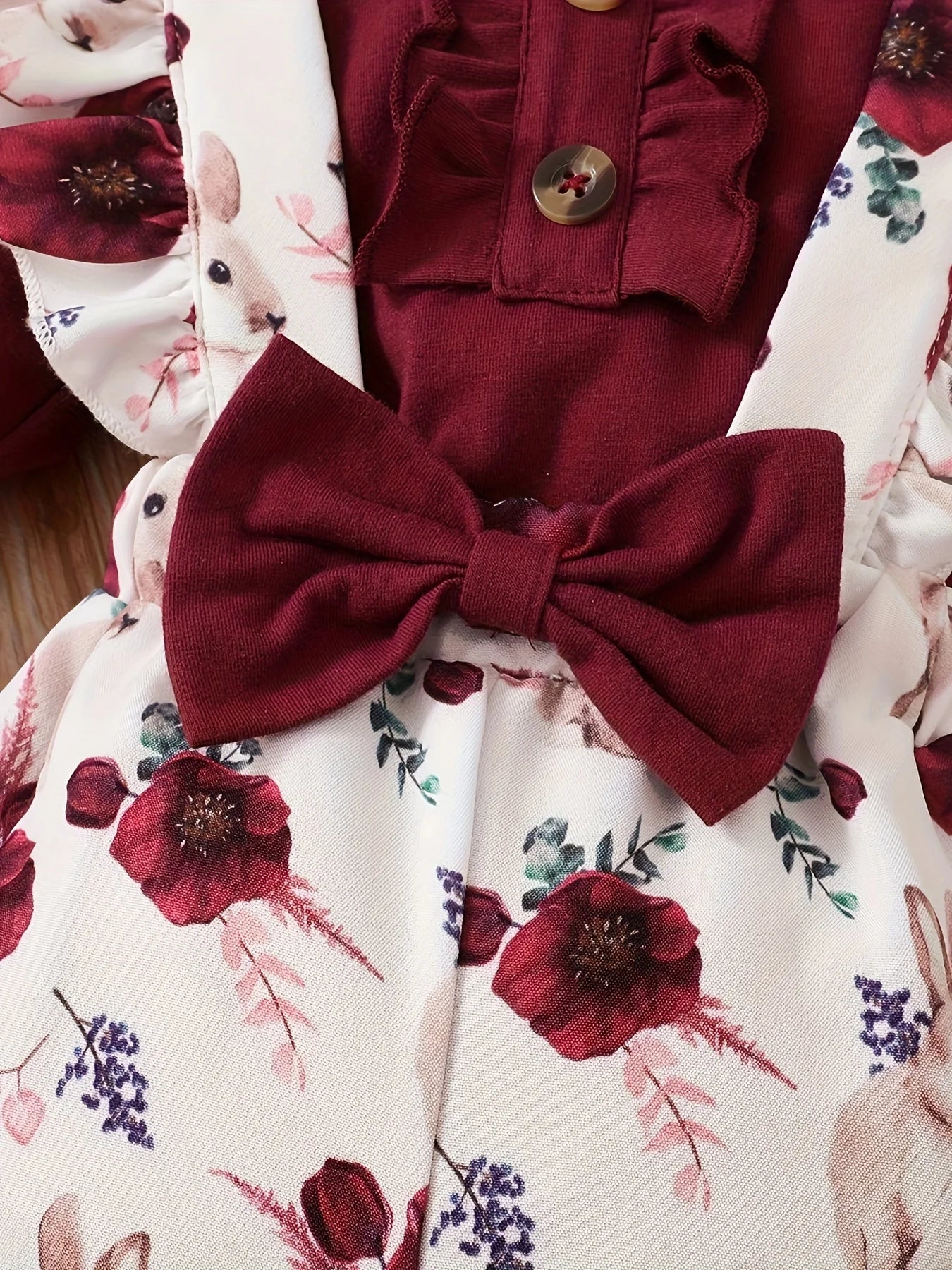 Toddler Girl Ruffle Romper & Suspender Pants Set - Boutique 2-Piece Outfit — view 5 of toddler sets