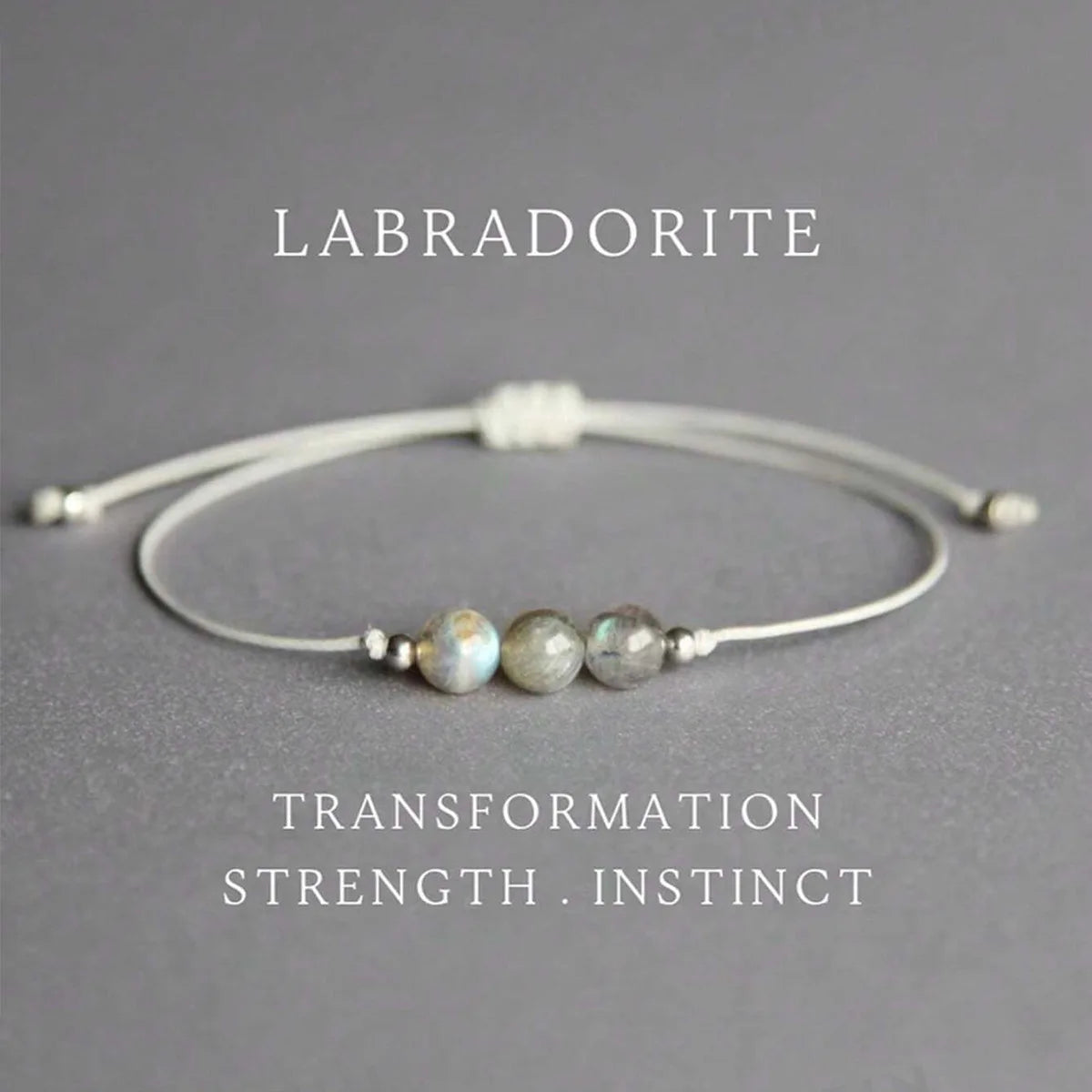 Crystal & Gemstone Amethyst Bracelet — Natural Woven Bead String Crystal Jewelry — view 9 of crystal & gemstone