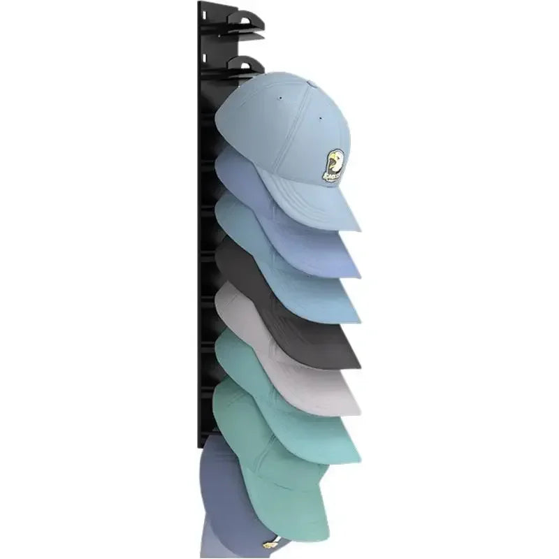 Storage Organizer 10-Grid Cap Rack — Wall-Mount Hat Holder Closet Hanger Space Saver — view 5 of storage & organisation