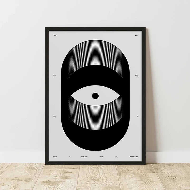 Classic Retro Abstract Art Canvas Poster &mdash; Frameless Print for Home &amp; Room Wall Decor